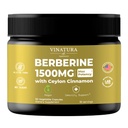 VINATURA Berberine 1500mg - Suplemento de Berberina con canela de Ceylán, Max Potency Berberine HCL - 90 cápsulas