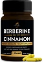 Suplemento bereberina con canela de Ceylán ← Berberine HCL 1,200mg más canela de Ceilán de Sri Lanka para la salud del corazón, pérdida de peso &amp; soporte inmunitario ← Non-GMO, laboratorio testado, Zero Fillers  durable 120ct.