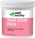 Cubos de mango de perritos para perros - Solución Pads empapados - Quitar estainas de piel de perros - suave y seguro - 90 Pads.