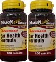 Mason Natural Advance Ear Health Formula Bioflavonoids Plus 100 Caplets por Bottle Pack de 2 Total 200 Caplets
