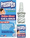 Presión Nasal Spray - All Natural Preservative-Free Sterile - Fast Relief Nasal Spray - para Alergias Sinus Congestión Orejas bloqueadas Loud Snoring ← 130 Sprays, 18 ml