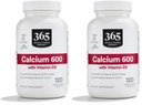 365 por mercado entero de alimentos Calcio con vitamina D3 Tabletas, 120 Cuenta (Pack de 2)