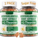 NEVISS Ashwagandha Gummies 2000mg, Feel Refreshed, Plus Proprietary Blend with L-Theanine, 5-HTP, Lemon Balm, Magnesium for Calm, Zzzs &amp; Relax Support, 120 Count