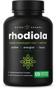 Rhodiola Rosea Suplemento 600mg Silencio 120 Vegan Capsules Silencio Rhodiola Rosea Extracto para la energía, Stress Relief, Mood y Focus