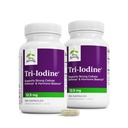 Terry Naturalmente Tri-Iodine - Ayuda a la salud tiroidea con Iodide de Potasio & Iodide de Sodio - Ayuda equilibrio hormonal con yodo molecular de Kelp - Brain & Energy Support - 12.5mg, 180 cápsulas (Pack de 2)