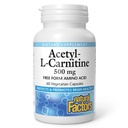 Factores naturales Acetyl L-Carnitine 500 miligramos, 60 cápsulas vegetarianas