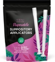 Aplicador de Supositorio Vaginal (30 pack) - Supositorios desechables aplicador para mujeres - Ajusta todas las cápsulas de tamaño estándar, píldoras &amp; Tabletas - Suave Consejo para la comodidad &amp; fácil inserción - Agarre individual