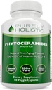 Fitoceramides Terapia de la piel Suplemento 60 cápsulas 100% arroz 100% natural Vegetariano/ Vegan cápsulas 100% DV de vitamina A,C,D &amp; E sin rellenos o ingredientes artificiales