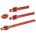 Regla de madera, Neitra 3PCS (6/8/12 pulgadas) Regla de bolsillo de metal con una parada de 45° & 30° para medir la precisión, regla de parada de diapositivas de aluminio para marcar el banco y el tipo métrico de los reguladores cuadrados