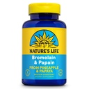La vida de la naturaleza Bromelain " Papain  Proteolytic Enzymes for Digestive Support " Comfort  tolera from Pineapple " Papaya ANTE 250mg Ea ← 100 Vegetarian Capsules