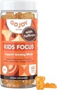 Kids Focus Gummies - 7-in-1 Focus &amp; Suplemento de atención para niños y adolescentes w/Saffron Extract, Magnesium Glycinate, L-Theanine, Inositol &amp; More - Vegan, Gluten &amp; Sugar-Free, Non-GMO