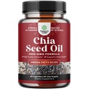 Chia Seed Oil Extract Capsules - Plant Based Omega 3 6 9 Suplemento y cápsulas de fibra diaria para adultos Apoyo digestivo e inmunitario y salud cardíaca - Omega 3 Fatty Acids Suplemento para hombres y mujeres