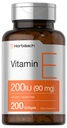 Horbäach Vitamina E Softgel Capsules 200 UI Silencio 90 mg Suplemento Silencio 200 Conde Silencio No GMO y Fórmula Libre Gluten