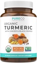 Orgánica Turmeric Ginger Black Pepper Suplemento - High Potency Organic Turmeric Curcumin Capsules with Ginger " Black Pepper for Enhanced Benefits and Absorption - Vegan " Non-GMO (1 Month Supply)