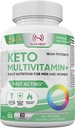 Keto Multivitamínico para Mujer y Hombre - 35 Potente, Ingredientes Puros - Vitamina C, Vitamina D, Vitamina A, Vitamina E y Zinc para Soporte Inmunitario - No GMO, Gratuito, Libre de Azúcar, Todos Natural - 30 Días