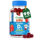 Vitamina D gratuita de azúcar para niños 1000 UI – Gran sabor natural Gummy Suplemento – Gluten libre vegetariano – para huesos fuertes y saludables, para niños, adolescentes, Toddler, 90 Gummies