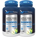 Herbtonics Keto Apple Cider Vinegar Gummies - Digestión > Detox Support - Sugar Free BHB Advanced Formula for Keto Support - Raw ACV with The Mother - 120 Vegan ACV Gummies
