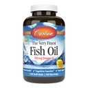 Carlson - The Very Finest Fish Oil, 700 mg Omega-3, Norwegian Fish Oil Supplement, Wild Caught Omega-3 Fish Oil, Sustentablemente Fuented Fish Oil Capsules, Omega 3 Suplemento, Lemon, 120 Softgels