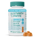 SmartyPants Prenatal Vitamins for Women, Sugar Free Multivitamin Gummies: Methylfolate, Omega 3 (ALA) Vitamina D3, C, Vitamina B12, B6, A, K & Zinc, Inositol, Erythritol Gratis, 60 Cuenta (20 Day Supply)