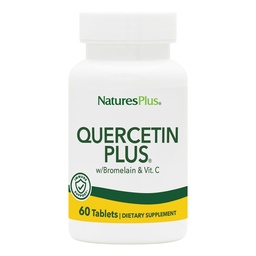 NaturalezasPlus Quercetina Plus con vitamina C " Bromelaina - 650 mg, 60 comprimidos vegetarianos - Sin gluten - 30 Actuaciones