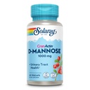 Solaray D-Mannose 1000mg con CranActin Cranberry Extract - D Mannose Suplemento de arándano con vitamina C - Apoyo a la salud de la tract y la vejiga urinaria - Vegan, 60 días de garantía, 30 prestaciones, 60 VegCaps