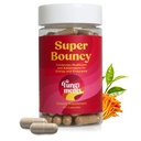 Fungimentos Super Bouncy - Suplemento de baño - Cordyceps Mushrooms, té verde, ginseng - energía y foco (60 cápsulas)