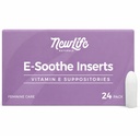 NewLife Naturals Vitamina E Suppositories 38IU - Vaginal Dryness Irritation Menopause Atrophy Relief - All Natural Estrogen Free Feminine Care - 24 Insertos