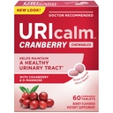 Uricalm Cranberry, Suplemento dietético diario Chewable con D-Mannose, Berry, 60 Cuenta