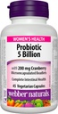 Probiótico multiprobiótico de mujeres Webber Naturals con arándano, 45 cápsulas