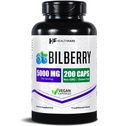 Healthfare Bilberry Supplement for Eyes TEN 5000mg Extract ANTE Visión " Eye Health Support Silencio Antioxidant Support ← 200 Vegan Capsules ANTE Extra Strength ← Non-GMO, Gluten-Free TEN Made in USA