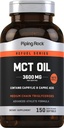 Piping Rock MCT Oil Softgel Capsules Silencio 3600mg Silencio 150 Pills  Keto-Approved ← Non-GMO, Gluten Free Supplement