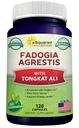 aSquared Nutrition Fadogia Agrestis 1000mg &amp; Tongkat Ali 400mg - 120 cápsulas - Fadogia Agrestis Extract Suplemento y Powder Complex Pills
