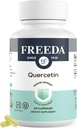 FREEDA Quercetin 500mg - Suplemento Puro de Quercetina para Histamina &amp; Apoyo Inmunitario, Salud del Corazón &amp; Beneficios Antioxidantes - Gluten Free, Vegan Health Supplement for Adults Kosher Certified (60 cápsulas)