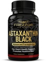 FREZZOR Astaxanthin Negro 12mg Silencio Anti-Envejecimiento Belleza Suplemento Antioxidante Silencio Ejercicio Recuperación para la piel, el ojo, Nerve, Muscle TEN Cardiovascular and Immune Support ← 60 Softgels