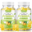 softbear Potasio Chloride Gummies 1200mg, Gummies de Potasio Libre de Azúcar para Adultos Soporte Leg Cramps High Potency Potassium Chloride Suplemento, Pineapple Flavor 120 Conde