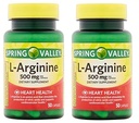 Valle de primavera: 100 cápsulas 500 Mg Ea. L-Arginine (Pack of 2)