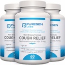 P Puregen Labs Cough Relief for Adults Dextromethorphan HBr 15mg  8-Hour, Non-Drowsy, Larga duración Bronchial Suppressant ← Edades 12+ Silencio Comparar con Robafen y Robitussin - 3 Pack Silencio Total 180 Softgels