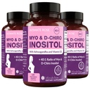 Intimar Rose Myo-Inositol & D-Chiro Inositol Blend - 40:1 Blend Ratio - Apoyo diario de la mujer - Vitamina D &amp; Ashwagandha, 3 Botellas