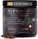 Café alfacino Apex Instant Mushroom - Maca Negro Ashwagandha + bebida energética Polvo para hombres, Ideal para el crecimiento del edificio del músculo, Sharp Focus &amp; Stamina, Mens Energy Powder Drink Mix, S7-30SV (4.68 oz)