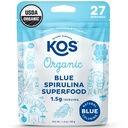 KOS USDA Organic Blue Spirulina Powder, Phycocyanin - Vegan Algae Superfood - Natural Food Coloring for Smoothies " Protein Drinks, Plant Based, Non GMO - 27 Servings