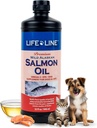 Life Line Salmón Aceite para Mascotas Silencio Omega-3 DHA EPA Suplemento para Perros " Gatos tóxicos Soporta la piel, la carne, el cerebro " la salud del corazón