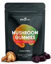 KIKI Green Mushroom Gummies with Lion's Mane and 9 Adaptogen Superfoods Blend - Chaga, Red Reishi, Cordyceps, Shiitake, Black Fungus ← 60 Conde, 10:1 Extracto