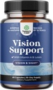 Suplemento completo de salud de los ojos para adultos - Lutein 20mg Por Serving Eye Vitamins for Vision Dry Eyes Pressure and Blue Light Protection - Eye Supplement for Adults with Beta Carotene for Eyes