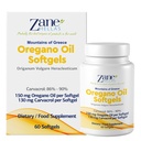 130 mg Carvacrol - 150 mg de aceite de orégano por Softgel. Cápsula de aceite de orégano más alta del mundo. Zane Hellas Oregano Oil. Softgel Contiene 30% de aceite esencial griego de orégano. 60 Softgels.