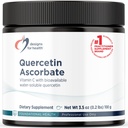 Designs for Health Quercetin-Ascorbate Powder - 240mg QuerceSOLTM Supplement - Vitamina C to Help Support Normal Histamine Response - Easy Drink Add-in, Vegan (77 Servings / 100g)