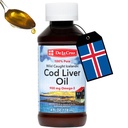 De La Cruz Cod Liver Oil Liquid - Puro aceite de pescado islandés de caza salvaje 4 FL OZ (118 mL)