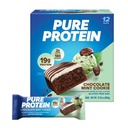 Barras de proteína puras, alta proteína, nutritious Snacks to Support Energy, bajo azúcar, sin gluten, Chocolate Mint Cookie,1.76oz, 12 conde (Packaging May Vary)
