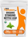 BulkSupplements.com Extracto de Nettle Stinging Ecológico - Extracto de Leaf Nettle, Suplemento Herbal - Vegan & Gluten Free, 750mg por Serving, 250g (8.8 oz) (Pack of 1)
