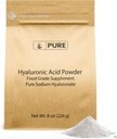 PURE ORIGINAL INGREDIENTES Ácido hialurónico (8 oz) Agua Soluble, Polvo fino