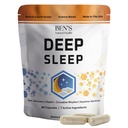 Ben's Natural Health Deep Sleep Support Suplemento, Melatonin, Valerian, Chamomile y Lavender, 30 cápsulas